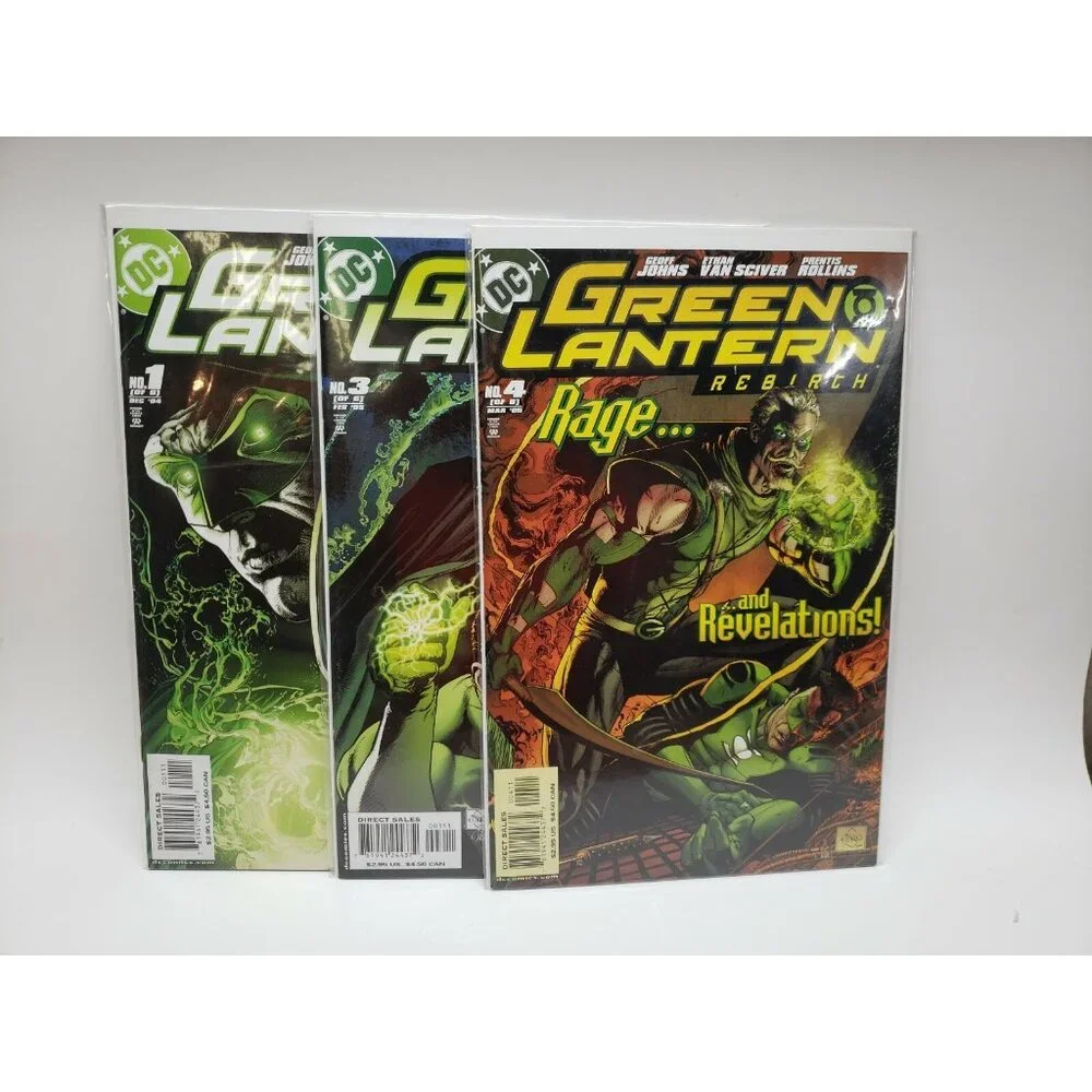 Green Lantern REBIRTH Issues 1 3 4  DC Comics Bagged Carded - Picture 2 of 12